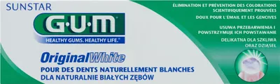 Zdjęcie produktu dla GUM Original White, Wybielająca pasta do zębów, 75 ml, Dorośli/dzieci, Pasta