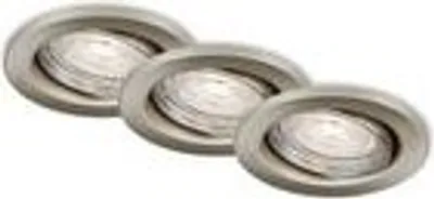 Produktbild von LED Einbauleuchten  dimmbar 3er Set GU10 5W silber Metall Ø8,6cm IP23 Briloner