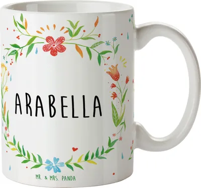Produktbild von Mr. & Mrs. Panda Kaffeebecher Arabella - Geschenk, Tasse, Kaffeetasse, Teetasse, Pott, Becher