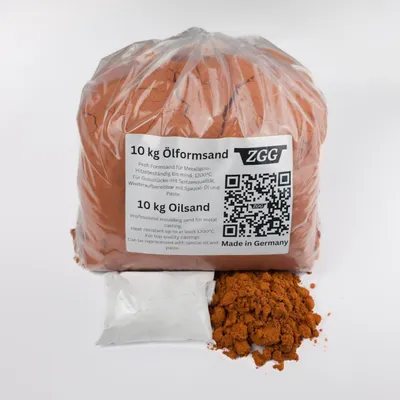 Obrázok produktu pre Formovací piesok na odlievanie kovov, viazaný olejom, hmotnosť: 10 kg, vrátane 100 g talku zdarma