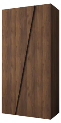 Produktbild von MIRJAN24 Kleiderschrank Zen 100, Kleiderschrank, Garderobe (Farbe: Nuss Warmia / Nuss Warmia + Schwarz, Größe: 100 cm)