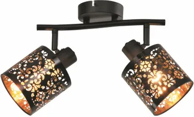 Produktbild von Deckenleuchte Kiga, schwarz, 2xE14, 40W, Metall, Abmessungen: 20x43x10 cm, IP20, Marke: Reality