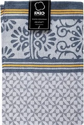 Produktbild von Küchentuch Geschirrtuch Jacquard 100% Baumwolle Carino 40x60 03 Grau Gelb