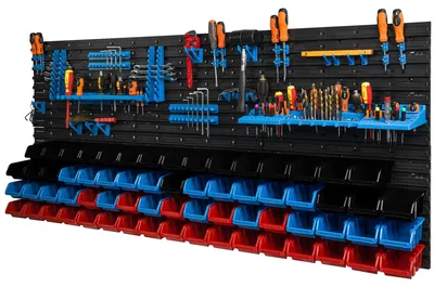 Immagine prodotto di Tavolo portattrezzi - Organizer per officina - 173,3 x 78 cm - 66 contenitori di stoccaggio