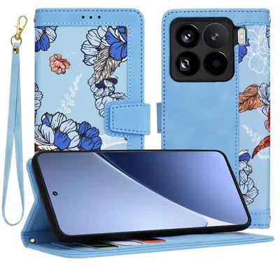 Produktbild von Techsuit FlipCraft Book Wallet Klapphülle mit Kabel für Xiaomi 15 Pro - Vibrant Blue