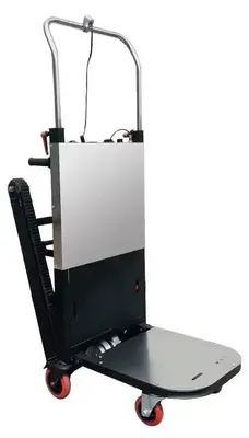 Obrázek produktu pro Elektrické schodišťové křeslo – schodišťový výtah – nosnost 200–250 kg – pro těžké náklady – robustní konstrukce – černá barva