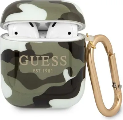 Produktbild von Guess Gua2Ucama Airpods-Hülle Aus Der Camo-Kollektion In Grün/Khaki