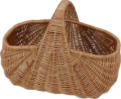 Produktbild von Einkaufskorb "Muschel",Vollweide, Tragekorb, Bügelkorb, Picknickkorb, Weidenkorb