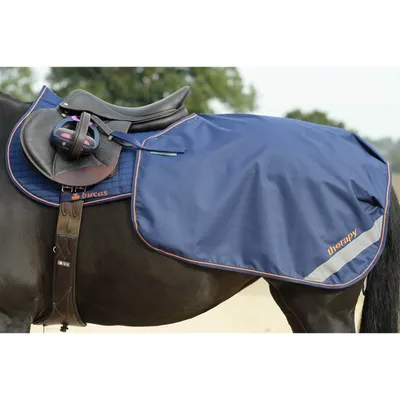 Produktbild von Bucas Therapie-Nierendecke Ausreitdecke Bucas Therapy Quarter Sheet Navy/Orange 145