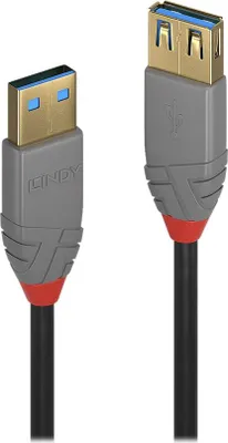Produktbild von LINDY USB 3.0 Verlängerung Typ A/A Anthra Line M/F 0.5m