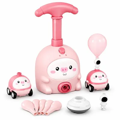 Obrázok produktu pre Autíčko na guličky, závodné hračky bez batérií pre deti od 3 rokov - LOONYCAR, ružová farba