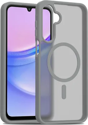 Immagine prodotto di Custodia magnetica per Samsung Galaxy A16 5G/4G, compatibile con MagSafe, retro trasparente opaco, resistente agli urti Grigio