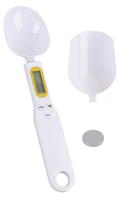 Digitale Löffelwaage, 500 g, 0,1 g, abnehmbarer Löffel, LCD
