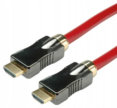 Produktbild von ROLINE HDMI 8K Ultra HD Kabel Ethernet Rot 5m