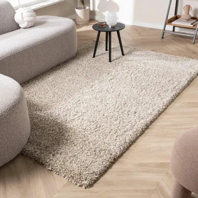 Produktbild von Volero - Hochflor Wohnzimmer Teppich - Yves Beige - 240x340 cm - Wohnzimmer, Schlafzimmer - Klassik, Ländlich, Modern