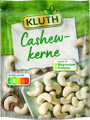 Produktbild von Kluth Cashewkerne essfertig mild-nussigen Genuss Packung 100g