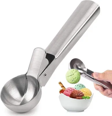 Immagine prodotto di Porta-palline per gelato M 19x5,7 cm in acciaio inossidabile con meccanismo di sgancio