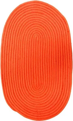 Image de Tapis en coton réversible effet cordage orange 50x80