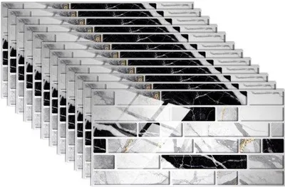 Obrázok produktu pre 3D nástenné panely, samolepiace, 10 x 20 cm, vodovzdorné, do kúpeľne, kuchyne, spálne