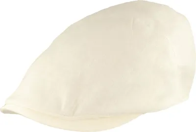 Leichte Sommer-Flatcap aus reinem Leinen von Hut-Breiter in weiß