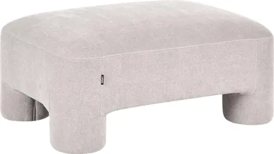 Produktbild von BELIANI Ottomane Beige Stoff Gepolstert 45 cm hoch Rechteckig Organisches Modernes Design Wohnzimmer Sitzmöbel Fußhocker Fußablage für Sofa