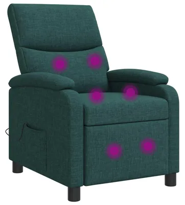 Produktbild von vidaXL Massage Relaxsessel Dunkelgrün Stoff