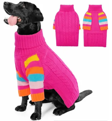 Obrázok produktu pre Zimný sveter pre psa, teplý, ružovo-fialovej farby, veľkosť 5XL