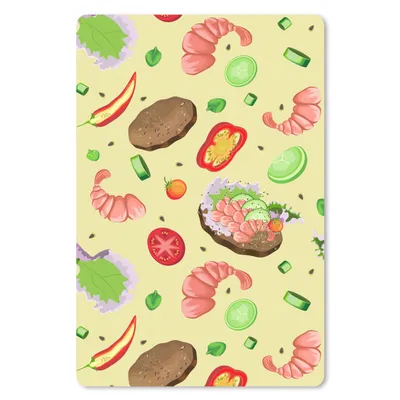 Produktbild von MuchoWow® Mauspad Mousepad Muster - Lebensmittel - Gemüse 18x27 cm - Mousepads - Maus Mat - Pad - Mausunterlage