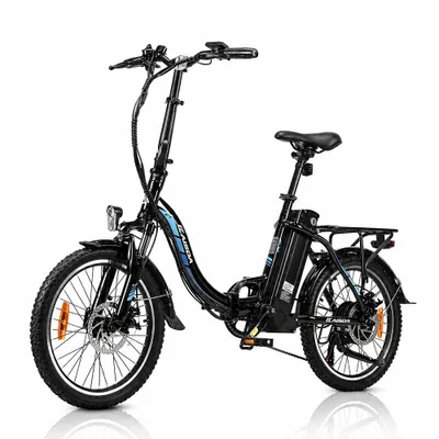 Produktbild von 20 Zoll E Bike wasserdicht Aluminium Klapprad Mit 250w Motor 36V 13Ah Li-ion Akku Bis 100km Distanz, 7-Gang, Pedelec E-citybike,Faltbar