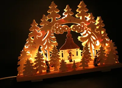 Produktbild von Original Erzgebirgischer Marken Schwibbogen Lichterbogen 50 x 31 cm S50-3_39