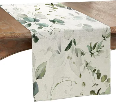Produktbild von Grüner Tischläufer für den Sommer und Frühling, 40 x 180 cm