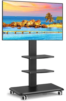 Immagine prodotto di Supporto mobile per TV, nero, per schermi da 26-65 pollici, capacità di carico 35 kg, standard VESA 400x400 mm