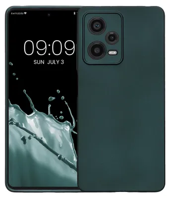 Produktbild von kwmobile Handyhülle für Xiaomi Redmi Note 12 Pro 5G Hülle - weiche Silikon Case metallisch schimmernd - Schutzhülle Cover - Metallic Petrol
