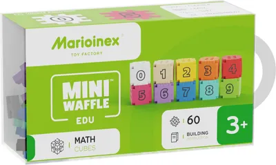 Zdjęcie produktu dla Marioinex Klocki Konstrukcyjne Waffle Mini Edu Kostki Matematyczne 60 el