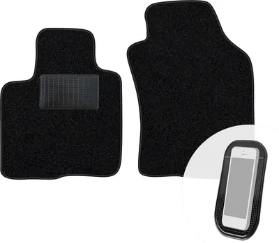 Produktbild von moto-MOLTICO Vorne Fußmatten Auto Velours Autoteppiche Schwarz Automatten Set 2-teilig passend für Lancia Ypsilon IV ab 2011