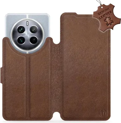 Produktbild von Echtleder Handyhülle für Realme 12 5G, Mobiwear Leather, Braun