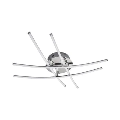 Zdjęcie produktu dla Lampa sufitowa LED Lindby Yael, kolor chrom, metal, długość 67 cm