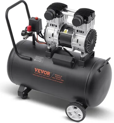 Produktbild von Kompressor 60L Luftkompressor 125PSI Druckluft 1,25kW Flüsterkompressor