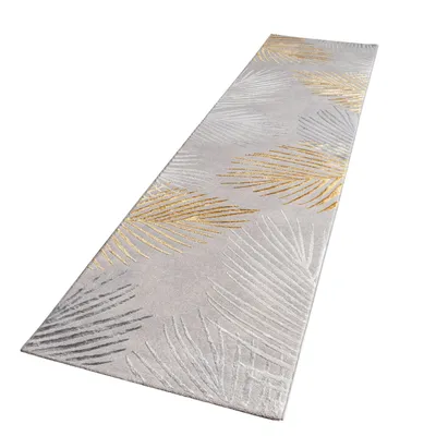 Produktbild von TT Home Wohnzimmer Teppich Kurzflor Geometrisches Design Abstrakte Optik Größe 80x300 cm