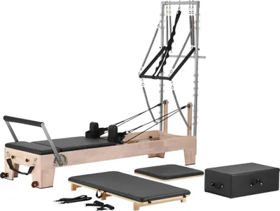 Produktbild von Pilates Reformer Maschine - Heim-Fitnessstudio - Aus Gummibaumholz