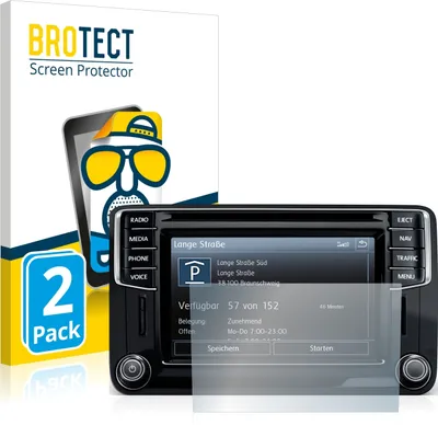 Produktbild von 2x BROTECT Schutzfolie für Volkswagen Amarok Discover Media 6.5" 2015 Displayschutz Displayschutzfolie Folie Matt Entspiegelungsfolie