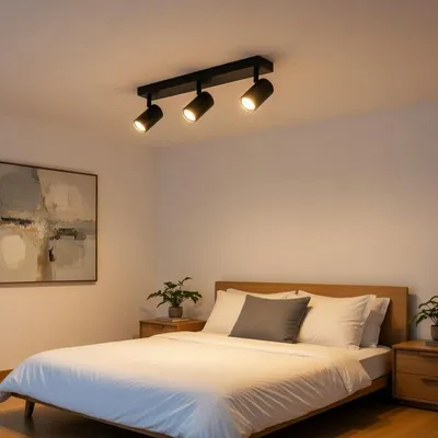 Produktbild von MasterLED LED Deckenleuchte 3-flammig GU10 Deckenstrahler schwarz matt, dreh- und schwenkbar
