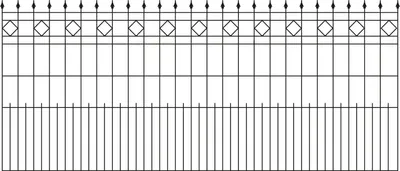 Produktbild von Schmuckzaun Richmond - Farbe: anthrazit, Höhe: 110 cm, Länge: 251 cm