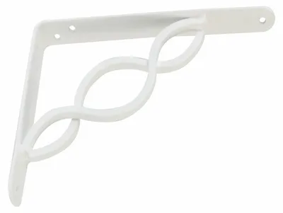 Produktbild von AMIG Fachbodentrager/Stutze/Halterung Dekorativ - Metall - weis - H250 x B200 mm - Bis 145 kg