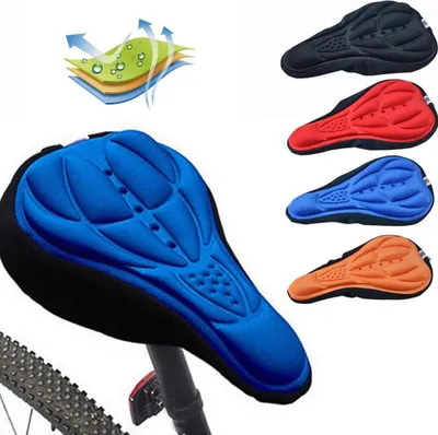 Produktbild von Silikon Bike Sattel Gel Kissen Sitzbezug Schwarz