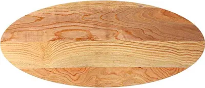 Image de vidaXL Plateau de table brun clair 140x60x4 cm Chêne massif Ovale