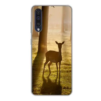 Produktbild von MuchoWow® Handyhülle Schutzhülle Hülle für Samsung Galaxy A50 Hirsche - Sonne - Bäume Silikon Softcase Handy Hülle - Mobiltelefonhülle