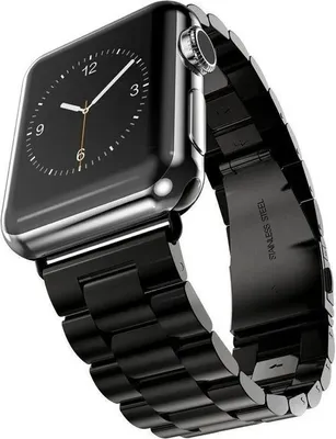 Produktbild von Strap-it Apple Watch 8 Stahlarmband (Schwarz)