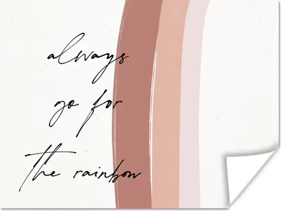 Produktbild von MuchoWow® Poster Regenbogen - Immer auf den Regenbogen zugehen - Zitate - Text 160x120 cm - Foto Plakat