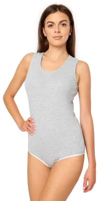 Produktbild von Merry Style Damen Body Ärmellos BD901(Hellmelange, L)